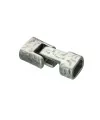 Cierre de Garfio 30x12mm Agujero 10x7mm, Plateado | Tierra de Abalorios