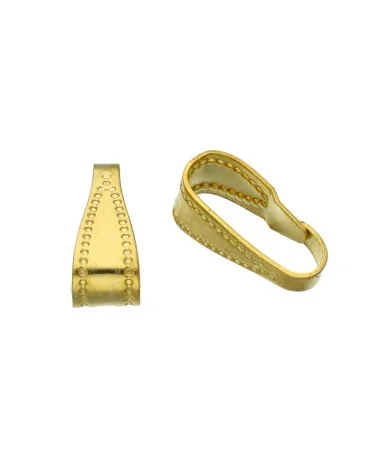 Porta Colgante Ribeteado 10mm, Dorado Porta Colgante Ribeteado 10mm, Plateado
