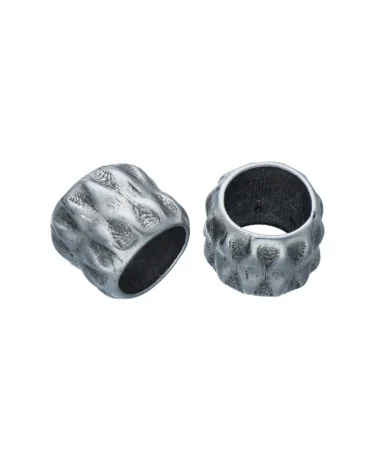 Entrepieza para Regaliz 16x14mm Agujero 12mm, Plateada Entrepieza para Regaliz 16x14mm Agujero 12mm, Plateada | Tierra de Abalorios