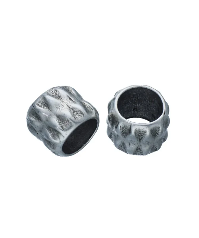 Entrepieza para Regaliz 16x14mm Agujero 12mm, Plateada | Tierra de Abalorios