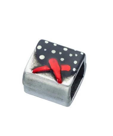 Entrepieza para Regaliz 16x15mm Agujero 11x7mm Esmaltada Entrepieza para Regaliz 16x15mm Agujero 11x7mm Esmaltada | Tierra de Abalorios