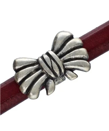 Entrepieza Regaliz Lazo 30x20mm Agujero 10x6mm, , Plateada | Tierra de Abalorios