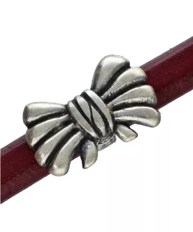 Entrepieza Regaliz Lazo 30x20mm Agujero 10x6mm, , Plateada | Tierra de Abalorios