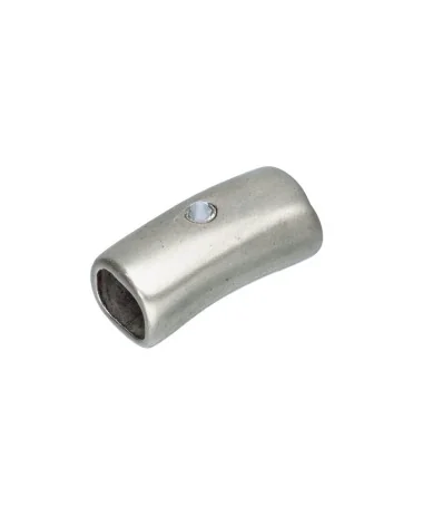 Entrepieza Regaliz Tubo con Swarovski 27x12mm, Plateada Entrepieza Regaliz Tubo con Swarovski 27x12mm, Plateada | Tierra de Abalorios