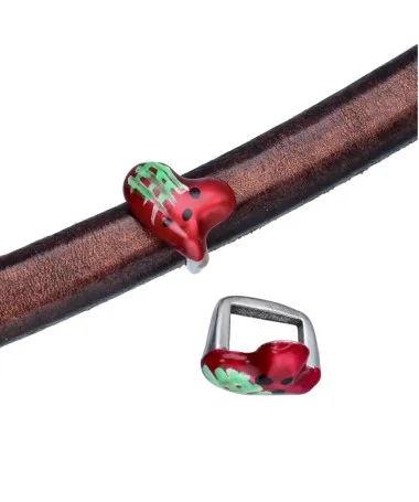 Entrepieza Regaliz Corazón 15mm Agujero 10x6mm, Plateada Entrepieza Regaliz Corazón 15mm Agujero 10x6mm, Plateada | Tierra de Abalorios