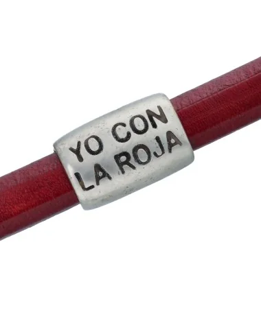 Entrepieza Regaliz Yo con La Roja 22x14mm, Plateada
