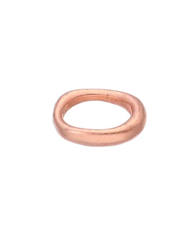 Anilla Irregular para Regaliz 14x10mm, Oro Rosa Anilla Irregular para Regaliz 14x10mm, Oro Rosa