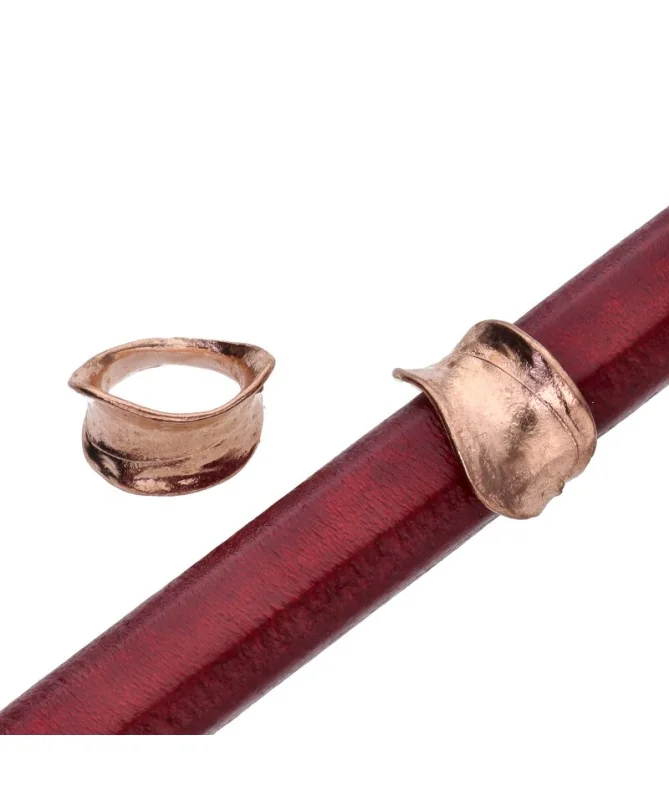 Entrepieza Regaliz Irregular 15x11mm Agujero 10x7mm Oro Rosa