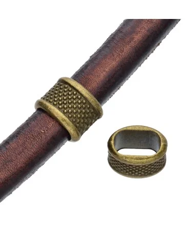 Entrepieza Regaliz con Puntitos 14x11mm Agujero 10x7mm, Oro Viejo Entrepieza Regaliz con Puntitos 14x11mm Agujero 10x7mm, Oro Viejo