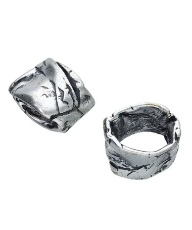 Tubo Irregular de 19x15mm Agujero 15x11mm, Plateado Tubo Irregular de 19x15mm Agujero 15x11mm, Plateado