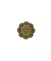 Entrepieza Pasador Flor 17mm Agujero 10x2mm, Oro Viejo