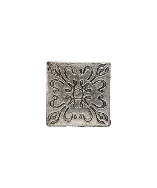 Pasador Adorno Flor 17x17mm Agujero 13x2mm, Plateado