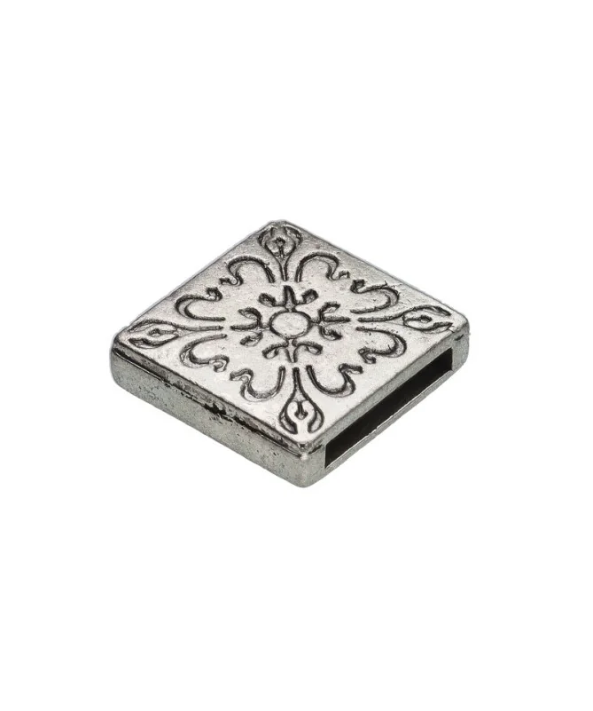 Pasador Adorno Flor 17x17mm Agujero 13x2mm, Plateado
