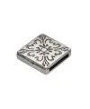 Pasador Adorno Flor 17x17mm Agujero 13x2mm, Plateado