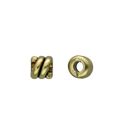 Entrepieza Tubo 8x8mm Agujero 4mm, Oro Viejo Entrepieza Tubo 8x8mm Agujero 4mm, Oro Viejo