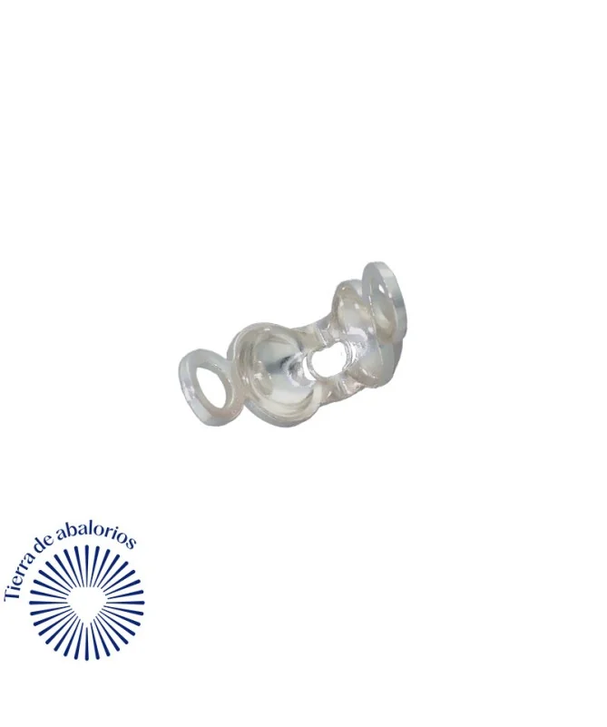 Tapanudos dos Anillas 6,5mm, Plata de Ley