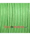 Cordón de Cuero Indú 2mm Verde Menta Metalizado