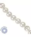 Simbolo de la Paz Howlita 20mm Agujero 1mm, Blanco (Hilo 21 uds. aprox.)