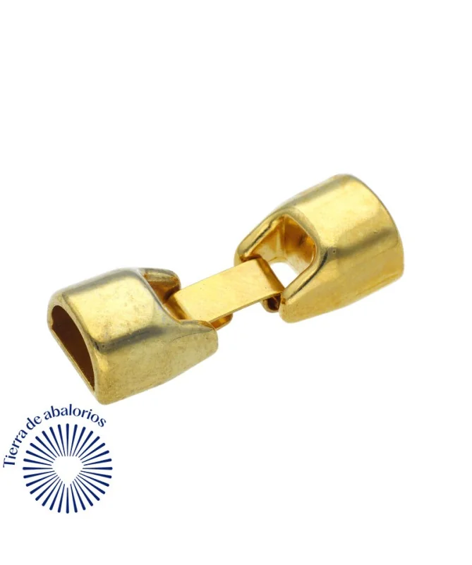 Cierre para Media Caña con Trabilla Agujero 10x5mm, Dorado Cierre para Media Caña con Trabilla Agujero 10x5mm, Dorado