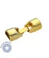 Cierre para Media Caña con Trabilla Agujero 10x5mm, Dorado Cierre para Media Caña con Trabilla Agujero 10x5mm, Dorado