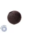Bolas de Terciopelo 12mm Agujero 2mm, Marrón (10 uds.)