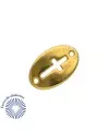 Conector Oval Cruz 20x13mm, Dorado