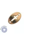 Conector Oval Cruz 20x13mm, Oro Rosa