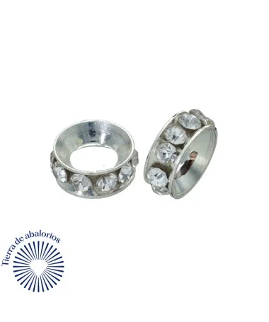 Rondel 12mm Agujero 6mm con Cristal Swarovski