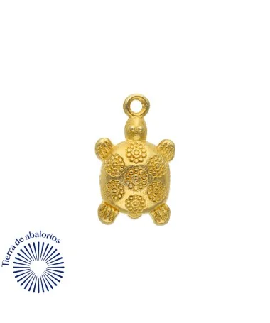 Colgante Tortuga de 13x10mm, Dorado
