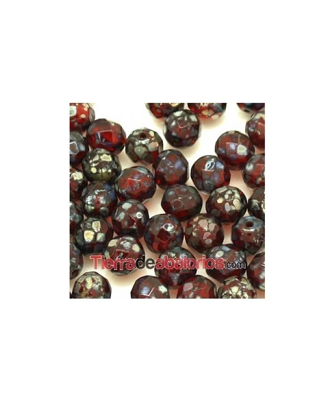 Facetada 8mm Ruby Picasso
