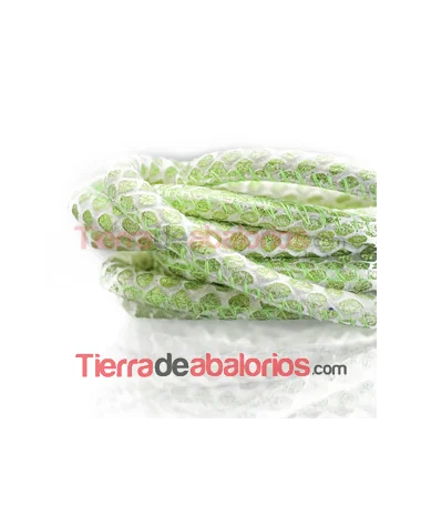 Cordón Nappa 6mm Snake Cream Metallic Green (20cm) Cordón Nappa 6mm Snake Cream Metallic Green (20cm)
