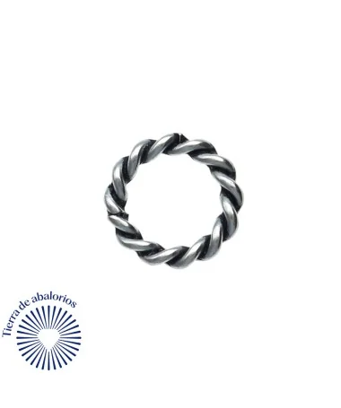 Anilla Trenzada 16mm Agujero 11mm, Plateado