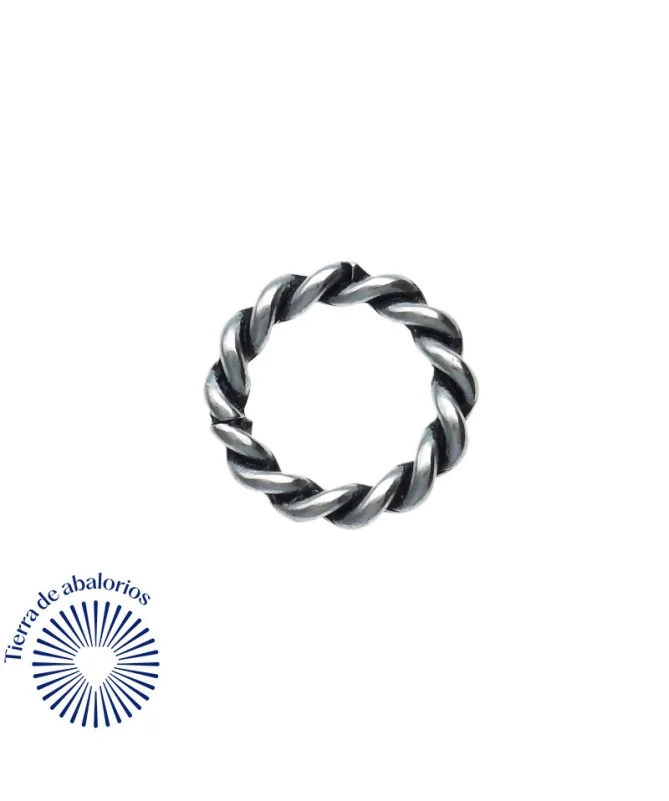 Anilla Trenzada 16mm Agujero 11mm, Plateado