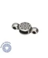 Pasador 9mm Agujero 6x3mm, anillas a los lados 2mm, Plateado