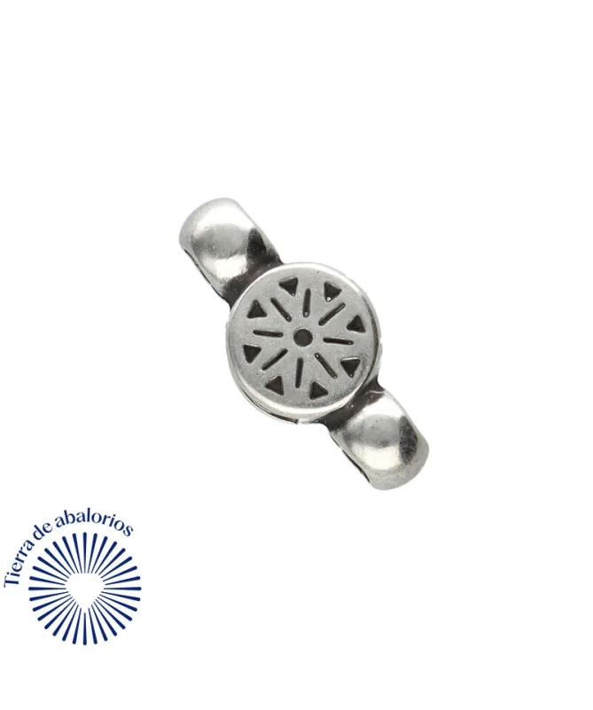 Pasador 9mm Aguero 6x3mm, anillas a los lados 2mm, Plateado