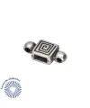 Infinito 8mm Agujero 6x3mm, Tubos Agujero 2mm, Plateado
