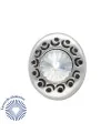 Pasador para Anillo 25x22mm Agujero 6x2,5mm Plateado, con Cristal Swarovski