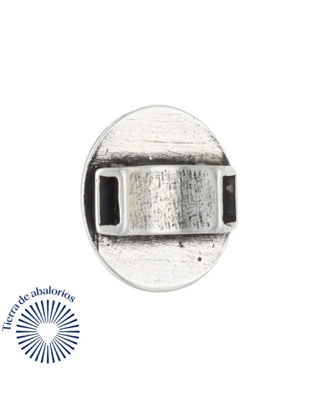 Pasador para Anillo 25x22mm Agujero 6x2,5mm Plateado, con Cristal Swarovski