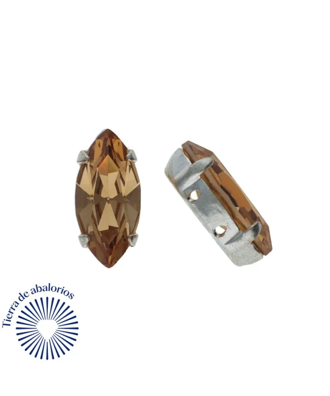 Navette 10x5mm Light Colorado Topaz Engaste Plateado (10 unidades)