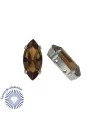 Navette 10x5mm Smoked Topaz Engaste Plateado (10 unidades)