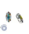 Navette 15x7mm Cristal AB Engaste Plateado (10 unidades)