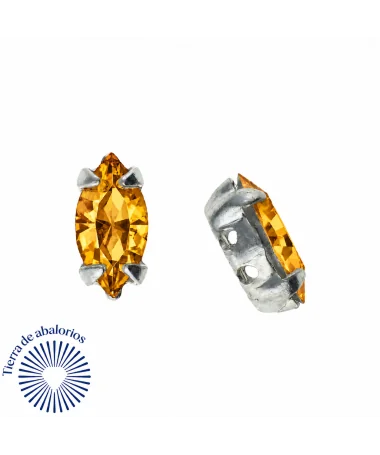 Navette 15x7mm Topaz Engaste Plateado Navette 15x7mm Topaz Engaste Plateado
