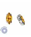 Navette 15x7mm Topaz Engaste Plateado