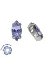 Navette 10x5mm Light Azore Engaste Plateado (10 unidades)