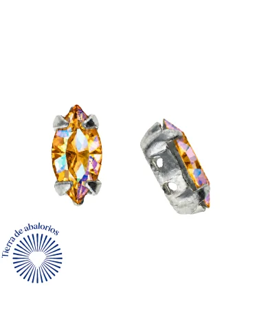 Navette 10x5mm Topaz AB Engaste Plateado Navette 10x5mm Topaz AB Engaste Plateado